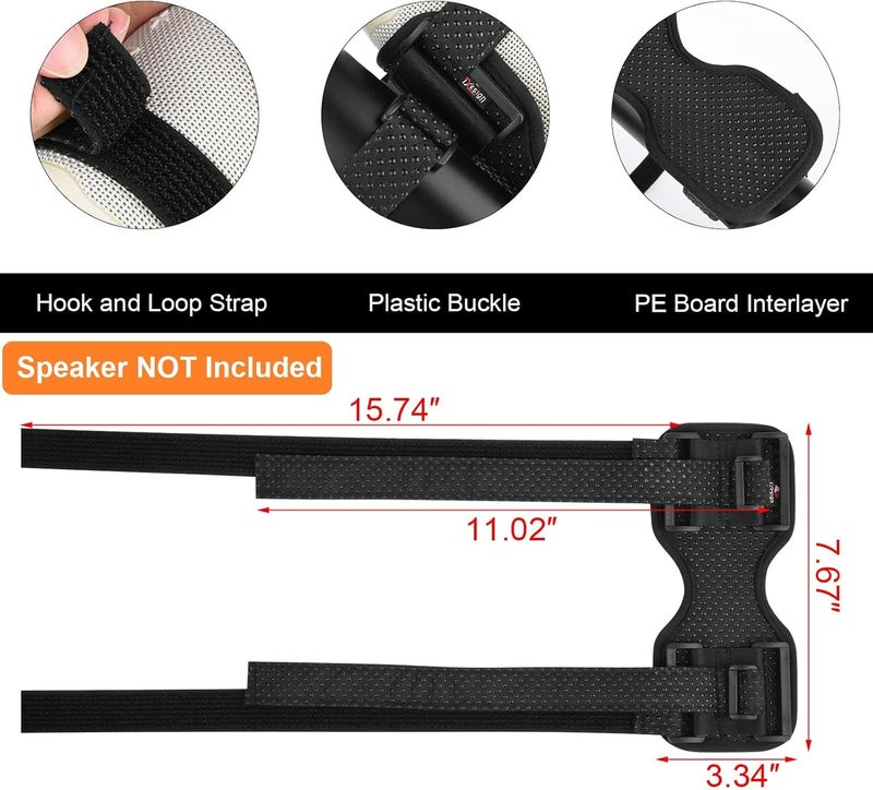 TXesign حامل مكبر صوت محمول للدراجة/عربة الجولف/درابزين القارب، حزام قابل للتعديل لحامل مكبر الصوت للدراجة لجهاز JBL Charge 5/Charge 6/Flip 5/Flip 6/Flip 7/Beats Pill - Image 2